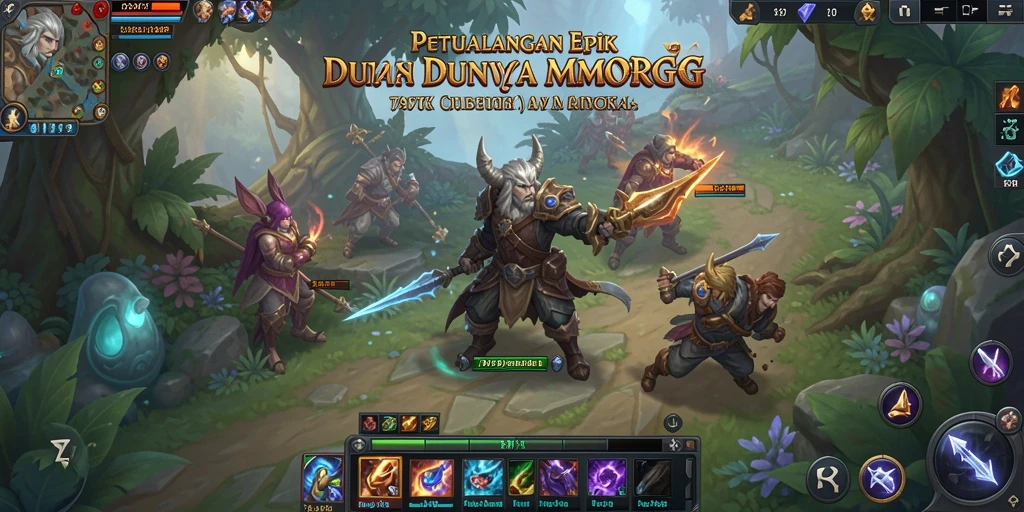 Gameplay 797K yang menampilkan pertarungan seru dalam dunia MMORPG.