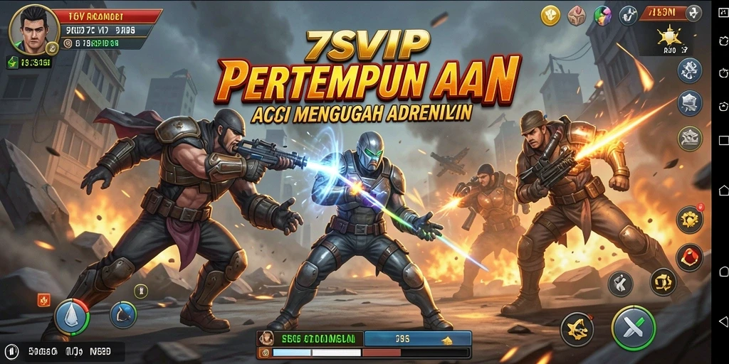 Screenshot menampilkan aksi pertempuran seru di 7SVIP.