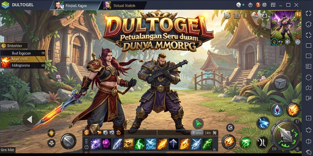 Menampilkan aksi mendebarkan dalam petualangan MMORPG DULTOGEL.