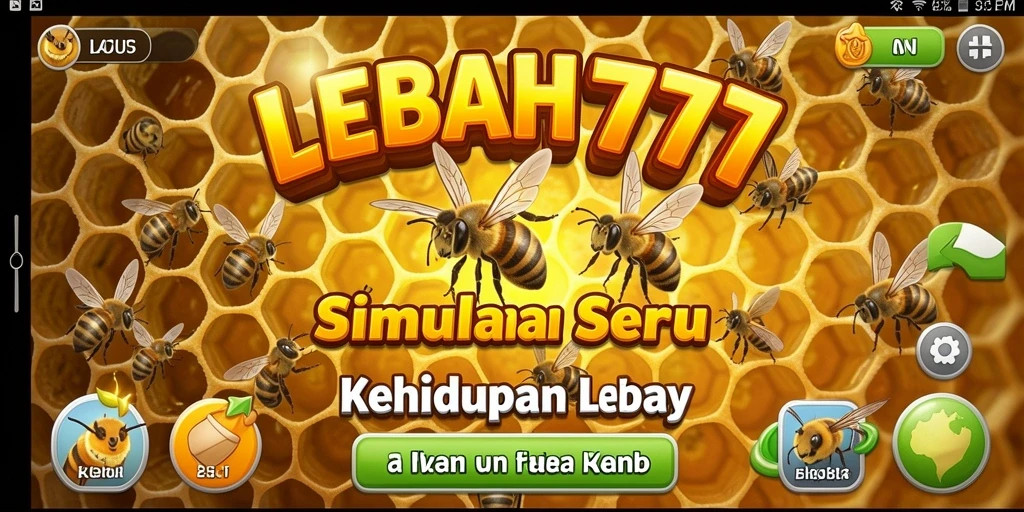 Tampilan gameplay menakjubkan dari LEBAH777 yang menampilkan aktivitas menarik lebah.