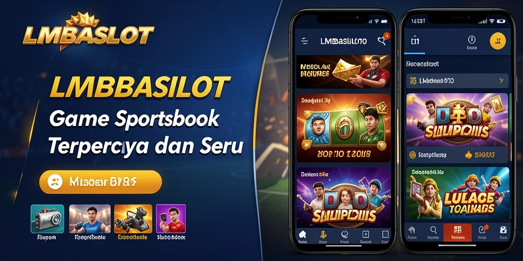 Screenshot gameplay LMBASLOT dengan tampilan taruhan olahraga yang menarik.