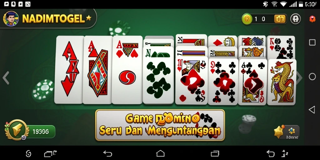 Tampilan seru gameplay Domino di NADIMTOGEL dengan pemain aktif.