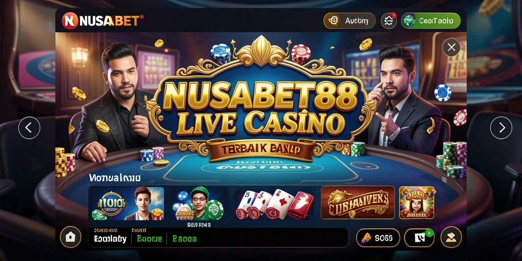 Tampilan gameplay NUSABET88 dalam sesi Live Casino yang mendebarkan.