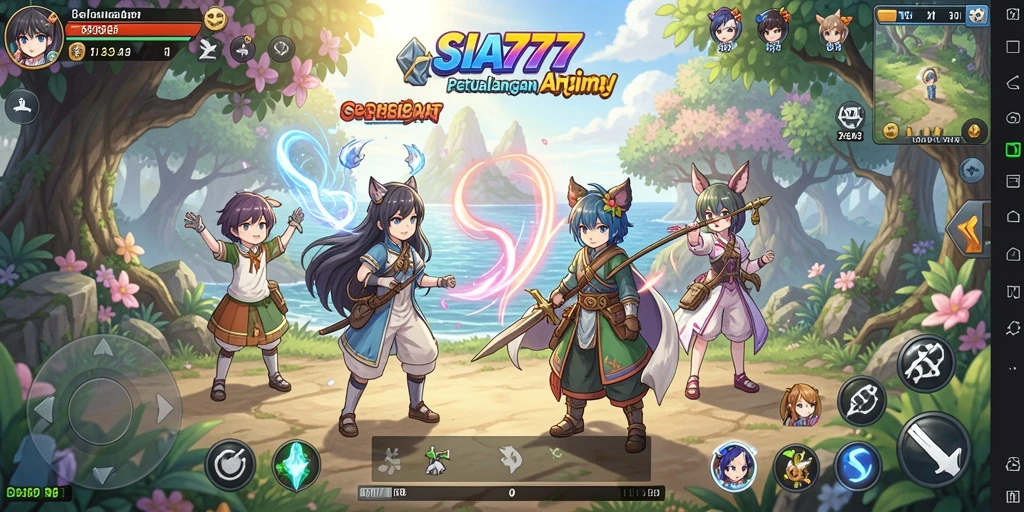 Tampilan gameplay SIA777 yang penuh aksi dalam dunia anime.